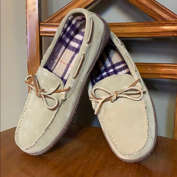 womens flannel lined slippers